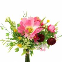 Decorative bouquet Cosmea and snowball in a bunch Artificially sorted pink H18cm