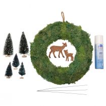 DIY box moss wreath winter forest door wreath Christmas Ø34cm