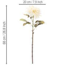 Product Artificial Dahlia Flower for Vase 68cm Cream White
