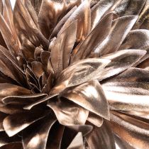 Product Artificial Dahlia Long-Stemmed with Two Blooms 75cm Metallic Champagne