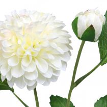 Product Dahlia Artificial Flowers Cream Green 2 Flowers 60cm