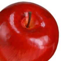 Product Decorative Apples Red Shiny Artificial Fruit Decoration 7.5cm 6 pcs
