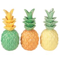 Product Decorative Pineapple Ceramic Colorful Ceramic Decoration Assorted 17cm 3pcs