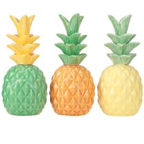 Product Decorative Pineapple Ceramic Colorful Ceramic Decoration Assorted 17cm 3pcs