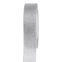 Product Decorative ribbon silver 25mm 22.5m