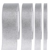 Product Decorative ribbon silver various widths 22.5m
