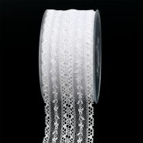 Product Decorative ribbon lace 55mm 20m white