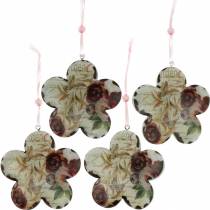 Product Decorative flower for hanging peonies nostalgic metal spring decoration 4pcs