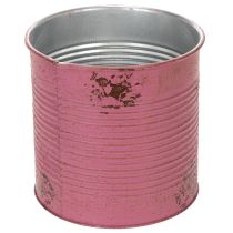 Product Decorative purple metal tin for planting, Ø15.5cm H15cm