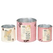 Product Flower pot set for balcony and garden, planter box decoration, vintage style, 15cm, 3 pieces