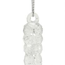 Product Decorative icicles for hanging winter clear glitter 14cm 4pcs
