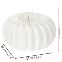 Product Paper Honeycomb Pumpkin Decoration White 24cm with Inner Hollow – Set of 4