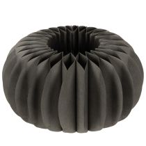 Product Round Black Honeycomb Paper Pumpkin Table Decoration 34cm Set of 2
