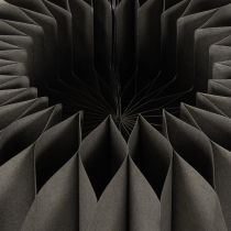 Product Round Black Honeycomb Paper Pumpkin Table Decoration 34cm Set of 2
