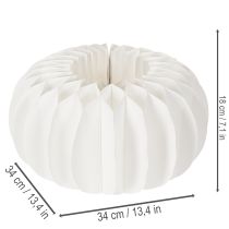 Product White Honeycomb Paper Pumpkin Decoration 34cm Set of 2