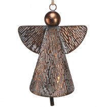 Product Decorative angel metal bell bronze white natural 21x13.5x24cm