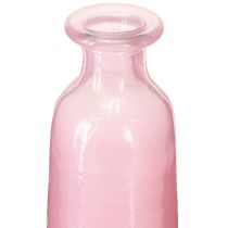 Product Decorative bottle flower vase glass pink rustic Ø6cm H24cm