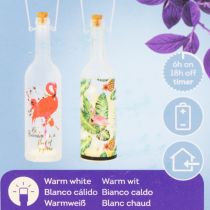 Product Deco bottle LED flamingo 37.5cm warm white 2pcs