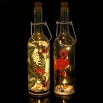 Product Deco bottle LED flamingo 37.5cm warm white 2pcs