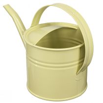 Product Decorative metal watering can, green/yellow, small, 28x13x17cm, 1.25l, vintage look, balcony decoration