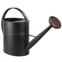 Product Decorative Watering Can Metal Black Olive Green Spout 60x19x38cm