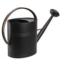 Product Decorative vintage metal watering can, black and olive green, 60x19x38cm, eye-catching for balcony or conservatory