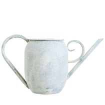 Product Decorative Watering Can Vintage Metal White Blue 32x11x18cm Decorative Accessory