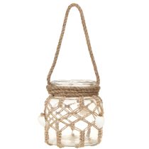 Product Decorative Glass Macrame Shells Table Decoration Hanging Decoration Ø14cm