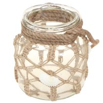 Product Decorative Glass Macrame Shells Table Decoration Hanging Decoration Ø14cm