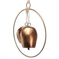 Product Traditional Christmas bells in bronze look, hanging decoration, doorbell ring Ø29cm