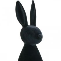 Product Decorative Black Easter Bunny, Flocked, H69cm