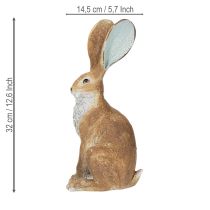 Product Decorative rabbit figurine for springtime home accents, 32cm, 2 pieces