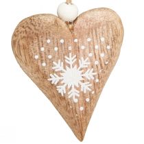 Product Decorative Hearts for Hanging Christmas Tree Decorations Wood 6cm 8 Pcs