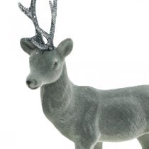 Product Decorative deer figurine, decorative reindeer, anthracite, H28cm