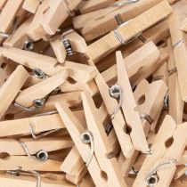 Product Decorative wooden clothespins, 3cm, natural, 72 pieces