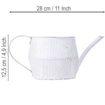 Product Decorative metal jug, white, vintage shabby chic, 28cm