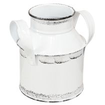 Product Decorative jug with handles metal white, black H13cm 2pcs