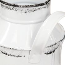 Product Decorative metal jug with handles, white and black, 13cm high, 2 pieces