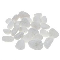 Product Deco pebbles in the net white 1cm - 2.5cm 1kg