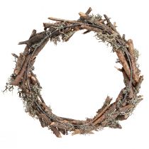 Product Decorative wreath, door wreath, natural wreath, oakmoss, Ø30cm, Advent wreath, Christmas wreath