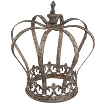 Product Decorative crown antique look metal decoration rust Ø19.5cm H22cm