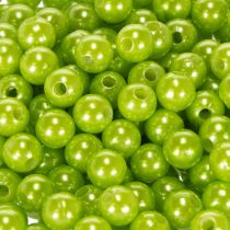 Product Decorative beads, apple green, Ø8mm, 250 pieces