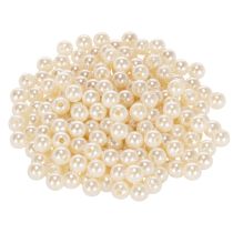 Product Champagne Plastic Decorative Pearls, 8 mm, 250 Pieces