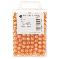 Product Orange Plastic Craft Beads, 8 mm, 250 Pieces for Home Décor
