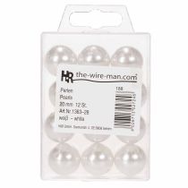 Product Decorative Beads White Ø20mm 12 pcs