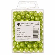 Product Decorative beads Ø10mm green 115 pieces