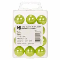 Product Decorative Beads Ø2cm Apple Green 12 pcs