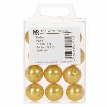 Product Decorative Beads Ø2cm Gold 12 Pcs