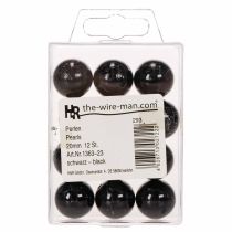 Product Decorative Beads Ø2cm Black 12 pcs