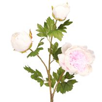 Product Decoration Peonies Pink 3 Flowers Long Stem L80cm 2pcs